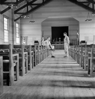 Sergeant George Camblair paying Chaplain a Visit