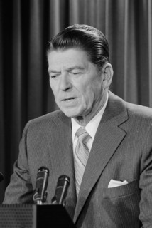 California Governor Ronald Reagan during Press Conference at White House