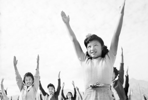 Group of School Girls doing Calisthenics