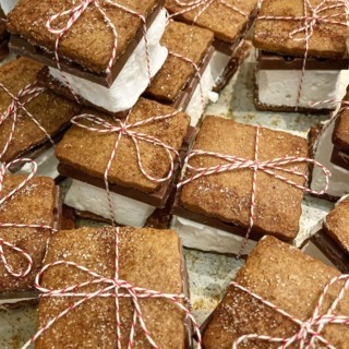 Graham Cracker Chocolate S'mores Tied with Twine
