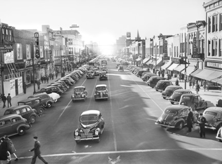 street scene, Main Street, Fayetteville, North Carolina, historical