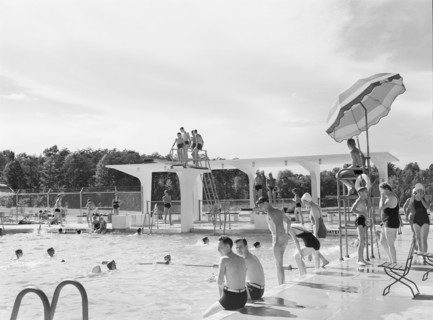 people, swimming pool, summer, recreation, historical,
