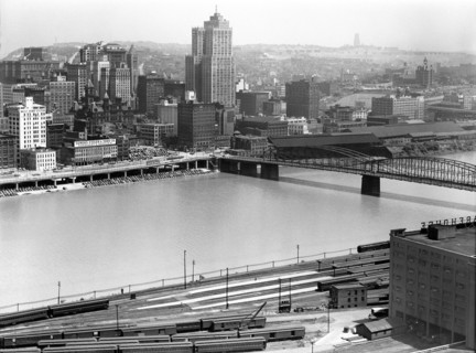 skyline, cityscape, Pittsburgh, Pennsylvania, historical,