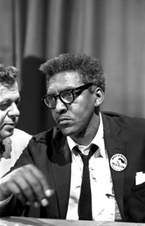 Bayard Rustin at news briefing