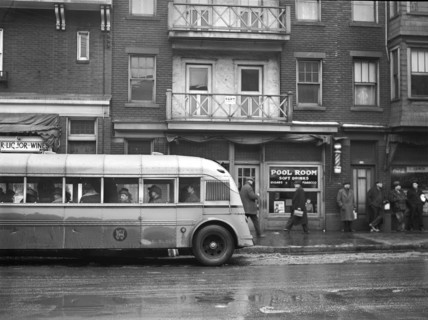 Busload of Steel Workers going Home