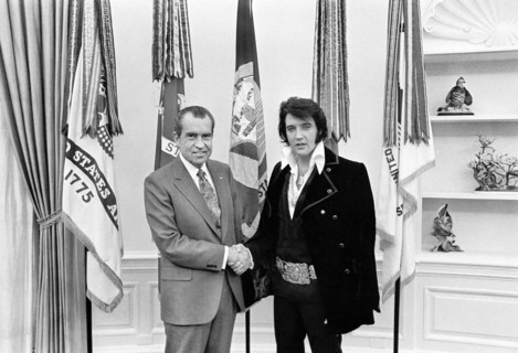 Elvis Presley meeting with U.S. President Richard M. Nixon at White House