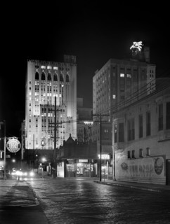 Downtown Street Scene at Night