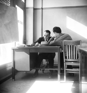 Man being interviewed for Unemployment Compensation