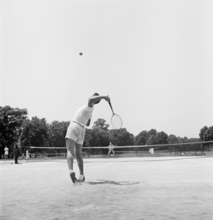 Two Men playing Tennis