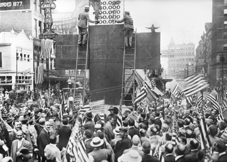 Crowd attending American Red Cross Campaign