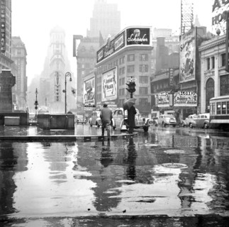 Street Scene on Rainy Day