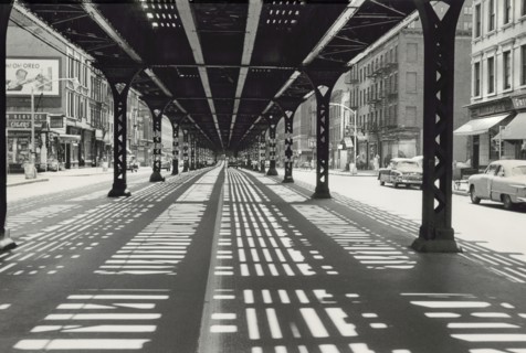 Street Scene underneath Elevated Railway