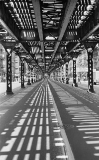Street Scene underneath Elevated Railway
