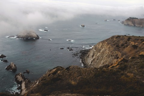 Fog over Pacific Ocean