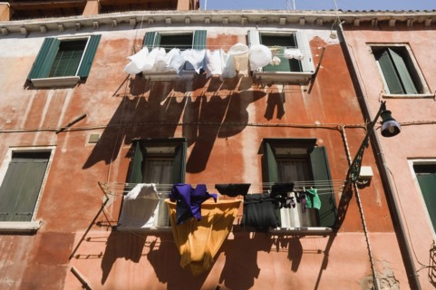 Laundry hanging out to dry