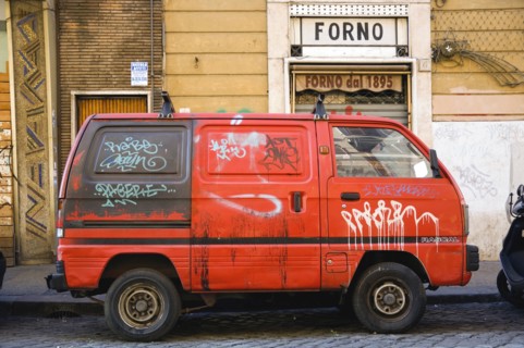 Old Van with Graffiti