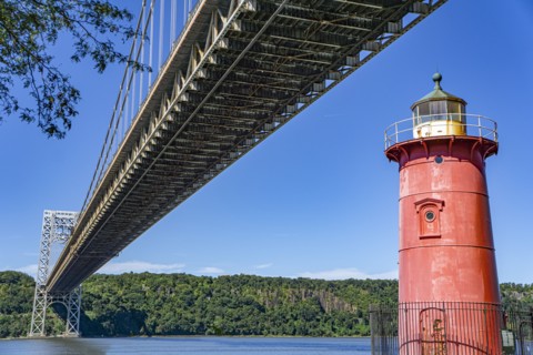 George Washington Bridge and Red Light House