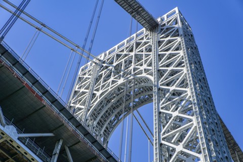 Low Angle View of Suspension Tower