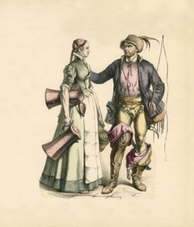 Nuremburg Maid and Cart Driver