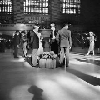 Group of People waiting for Train