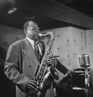 Jazz Saxophonist Coleman Hawkins and Miles Davis