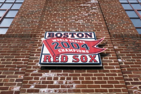 Plaque commemorating Boston Red Sox 2004 World Series Championship
