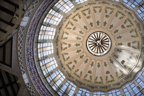 Low Angle View of Interior Dome Roof