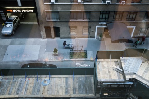 High Angle View of Midtown Street Scene