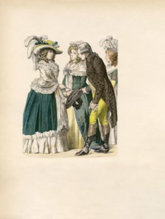 Fashionable German Man and Three Women