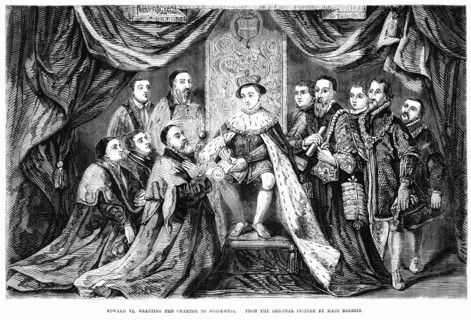 Edward VI granting the Charter to Bridewell