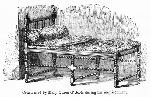 Couch used by Mary Queen of Scots during her imprisonment