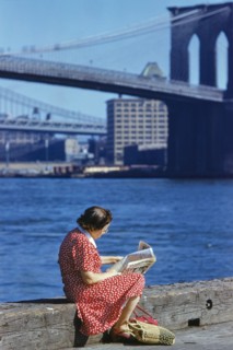 Woman reading Newspaper
