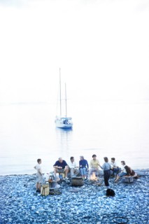 Group of People having Picnic on Beach