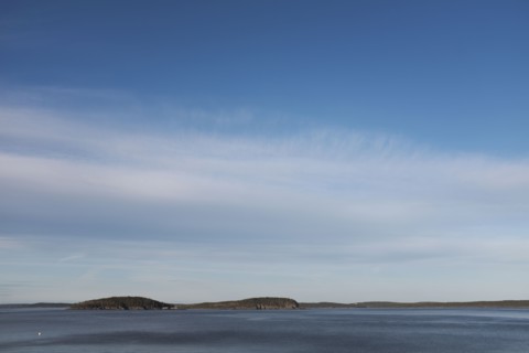 Early Morning View of Two Islands and Sea