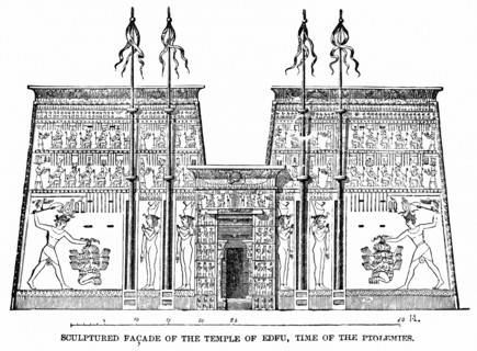 Sculptured Facade of Temple of Edfu