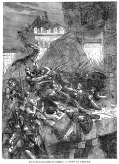Kudur-Lagomar storming a town in Canaan