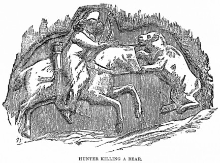 Hunter killing a Bear