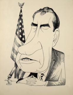 Caricature of U.S. President Richard Nixon
