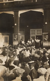 Detained African American men with Hands raised