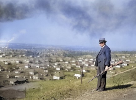 Guard at Steel Company Town