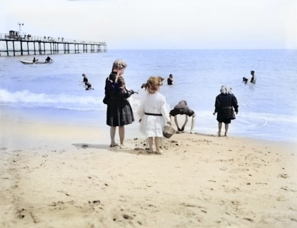 Children playing at Beach