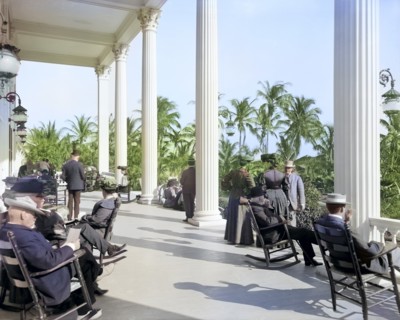 Guests relaxing on Veranda