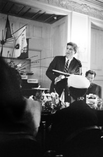 U.S. Senator John F. Kennedy speaking at Women's National Democratic Club luncheon