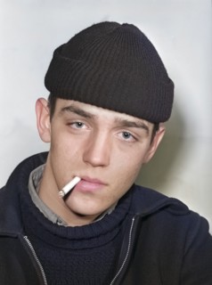 Merchant Seaman smoking a cigarette