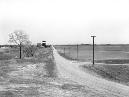 Rural road and landscape near Fargo