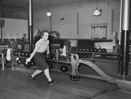 Woman bowling