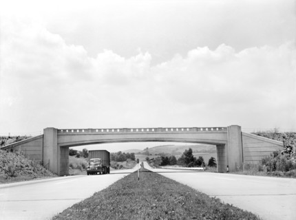 Pennsylvania Turnpike and overhead bridge