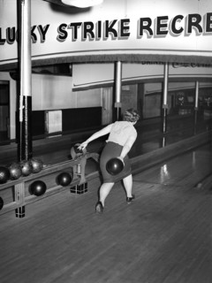 Woman bowling