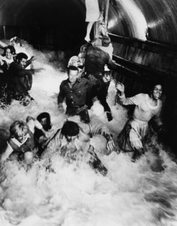 People being swept away in underground storm drain