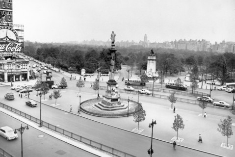 High angle view of Columbus Statue